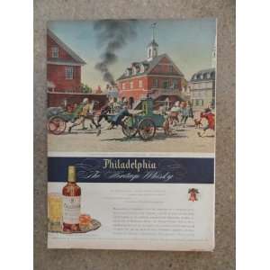 40s full page print ad (Colonial Philadelphia volunteer fire company 
