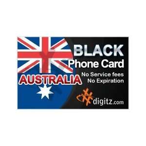  Australia prepaid phone card only $19.99   Digitz BLACK 