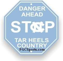 North Carolina Tarheels UNC Stop Sign Street NCAA  