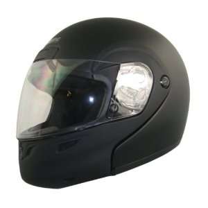  HAWK Flat Black Solid Full Face Modular Flip Up Helmet 