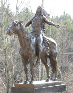 Appeal to the Great Spirit Native American Art Indian Bronze Statue 
