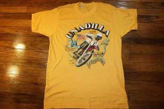   80s 1986 UNADILLA motorcycle t shirt * SCREEN STARS * motocross  