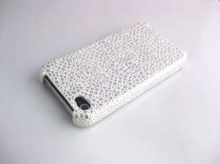 White Pattern Hard Case Cover Skin For APPLE IPHONE 4G  