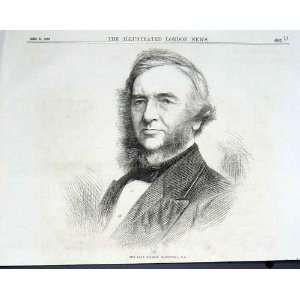 Portrait Patrick Macdowell Antique Print 1870 