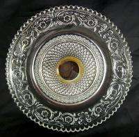 Beautiful Ornate Clear Glass Footed Dish Kig Indonesia  