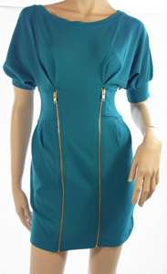 French Connection New Aqua Batwing Stretch Dress 2 4 16  
