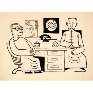   Meeting Covarrubias Satire   Original Lithograph