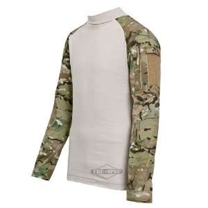   Uniform Combat Shirt, X Large Regular, Nylon/Cotton, Multicam/Sand
