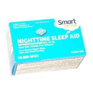  100 Mini Caplets Nighttime Sleep Aid Diphenhydramine HCI 