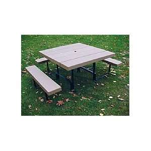  BarcoBoard Square Picnic Table Wheelchair Patio, Lawn 