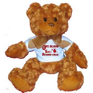  Give Blood Tease A Bearded Collie Plush Teddy Bear with 