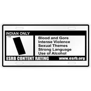   Only / E S R B Parodie India License Plate Country