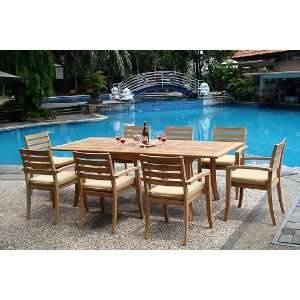   Table And 8 Stacking Arm Chairs [ModelTV3] Patio, Lawn & Garden