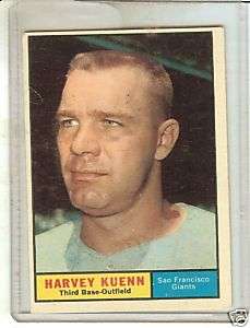 1961 Topps Hi# EX Condition Harvey Kuenn  