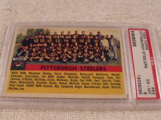 1956 Topps #63 Pittsburgh Steelers Team Card   PSA 6 EX MT   Rare 