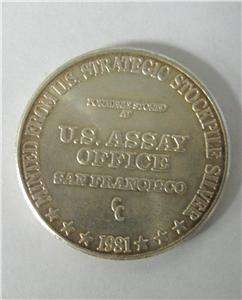1981 1oz .999 Fine Silver Coin *Round*  