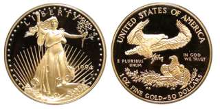 1994 1oz American $50 GOLD EAGLE PROOF 22Kt bullion coin w/ mint box 