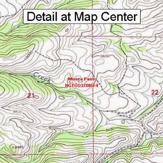  USGS Topographic Quadrangle Map   Mosca Pass, Colorado 