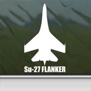  Su 27 FLANKER White Sticker Military Soldier Laptop Vinyl 