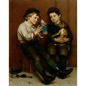  Hand Made Oil Reproduction   John George Brown   32 x 40 
