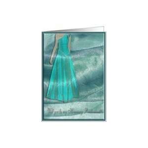 Turquoise Dress / Will you be my Honorary Bridesmaid? Card