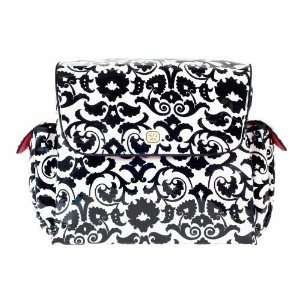  Fleurville   Mothership Diaper Bag In Black Bouquet Baby