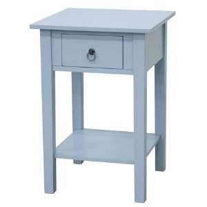  Solid Wood Accent Table/Night Stand   Open Seas Blue 
