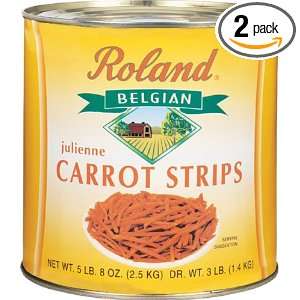 Roland Julienne Carrots Strips, 5 Pound 8 Ounce Can (Pack of 2)