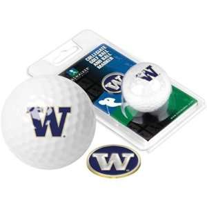   UW NCAA Collegiate Logo Golf Ball & Ball Marker