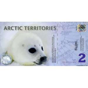    2010 Arctic Territories $2 Baby Seal Polar Dollar 