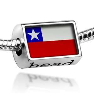  Beads Chile Flag   Pandora Charm & Bracelet Compatible 