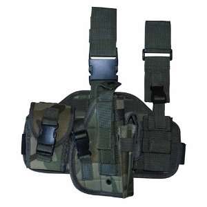  Woodland Camouflage Tactical Thigh Gun Holster Right 