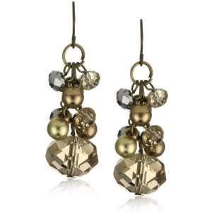  Leslie Danzis Gold Tone Cluster Style Earrings 1.5 