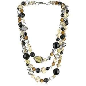  Leslie Danzis Gold Tone Resin Multi Strand Necklace 18 