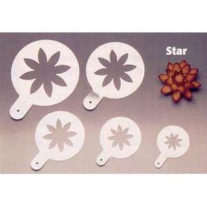  Decorating Stencil, STAINLESS STEEL, 5 Pc. Set   Stars 