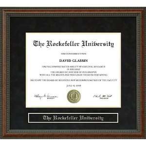  The Rockefeller University Diploma Frame Sports 