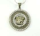 Versace Style Silver 925 Rhodium Plated Pendant / SZ Stons