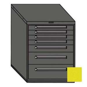 Equipto 30W Modular Cabinet 7 Drawers, 38H & Lock Textured Safety 