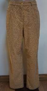 ST. JOHN SPORT Gorgeous Artsy Comfy Corduroy Pants 12  