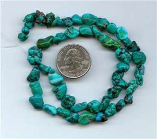 Real Turquoise Loose Nugget Beads Craft or Jewelery 16 Inch Strand Lot 