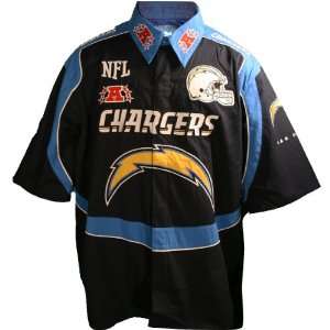  NFL San Diego Chargers Endzone Button Up Shirt Extra Large 