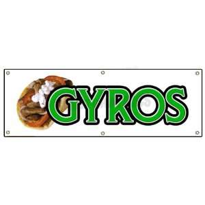  72 GYROS Outdoor Vinyl Banner greek gyro sign signs stand 