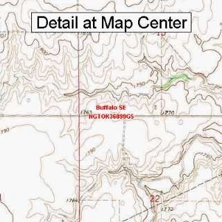  USGS Topographic Quadrangle Map   Buffalo SE, Oklahoma 