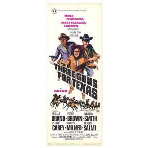  Three Guns For Texas Original Movie Poster, 14 x 36 