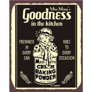   Baking Powder Vintage Metal Art Kitchen Retro Tin Sign