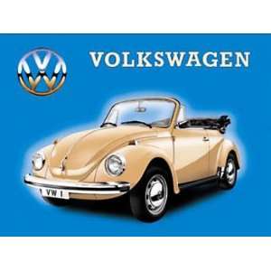  VW Beetle Convertible Metal Sign Automobiles and Cars 
