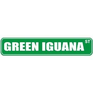 GREEN IGUANA ST  STREET SIGN