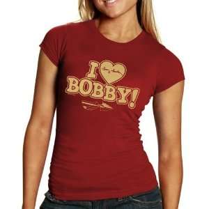   Seminoles (FSU) Ladies Garnet I Love Bobby T shirt