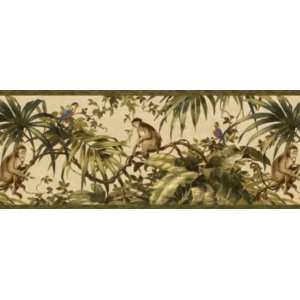  Tropical Monkey Sage Wallpaper Border by 4Walls