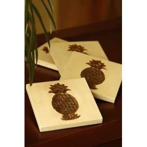  Pineapple Tropical Themed Coaster Set of 4 Kitchen 
